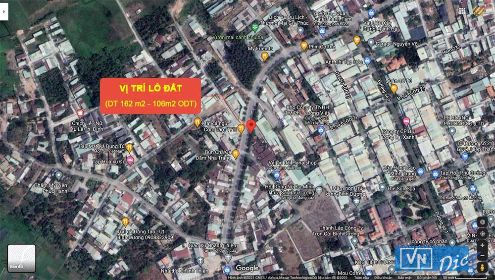 Bán đất 162m2, mặt tiền đường Nguyễn Đức Thuận, TP Thủ Dầu Một