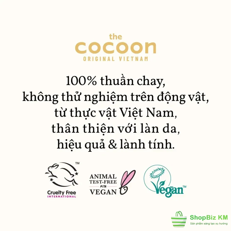 Sản phẩm thuần chay từ thực vật Việt Nam, lành tính.