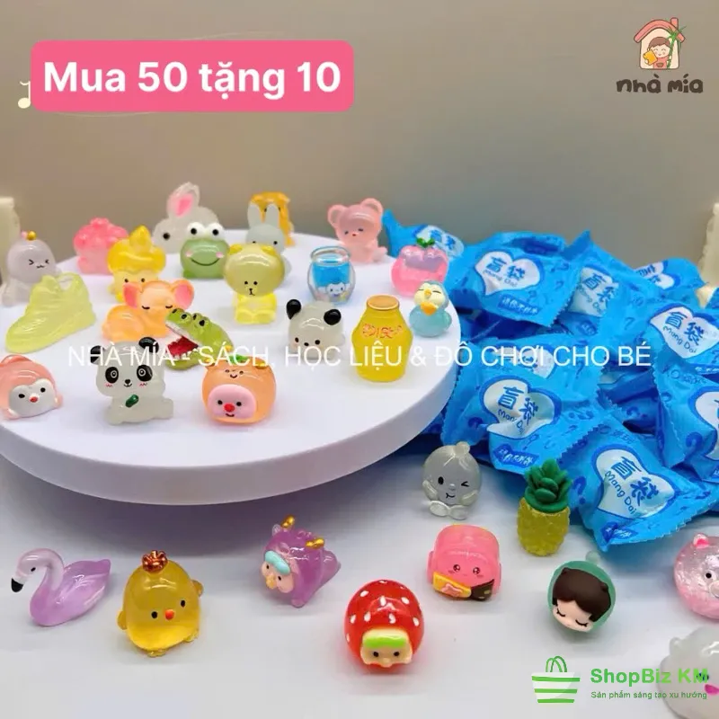 Combo 30, 60 túi mù dạ quang Labubu Cappy Blind Bag...